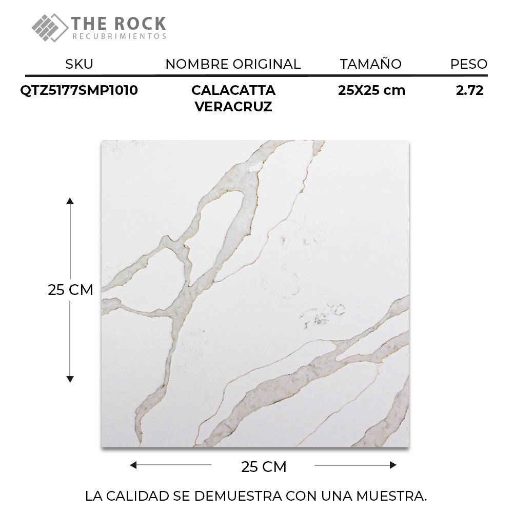 revestimiento de pared calacatta veracruz muestra 25x25