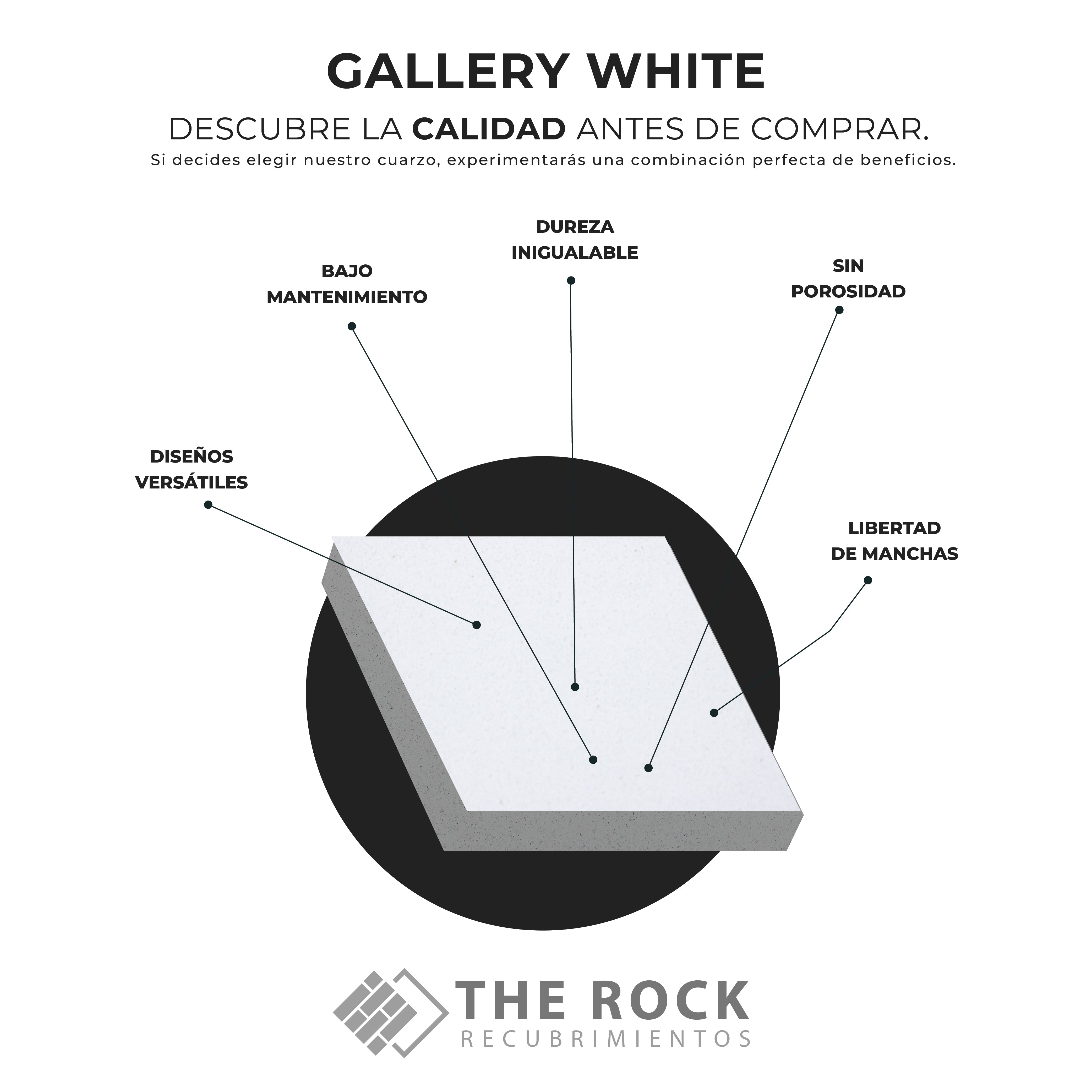 GALLERY WHITE | REVESTIMIENTO PARA BAÑOS Y MAS EN PLACA DE CUARZO