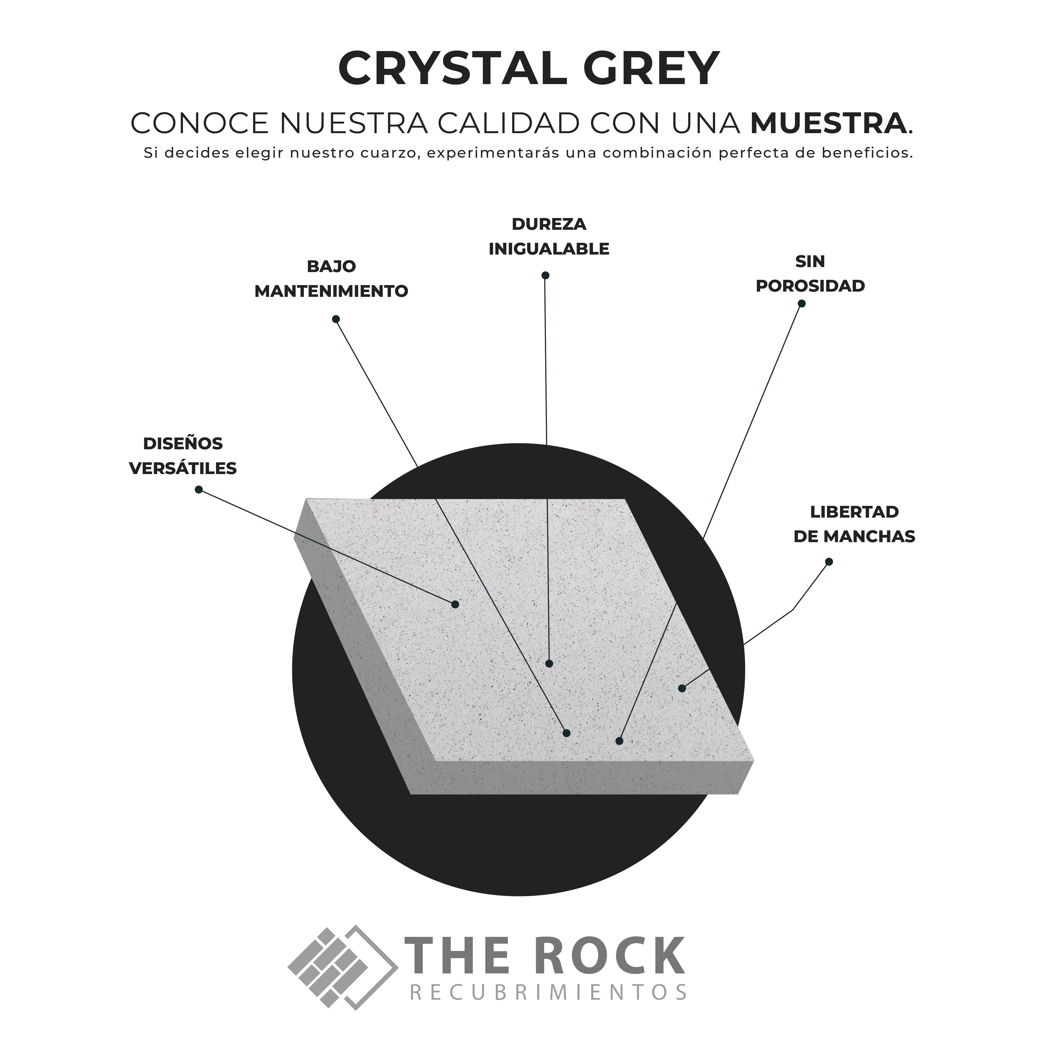 CRYSTAL GREY | CUARZO PARA PARED, COCINA Y BAÑO