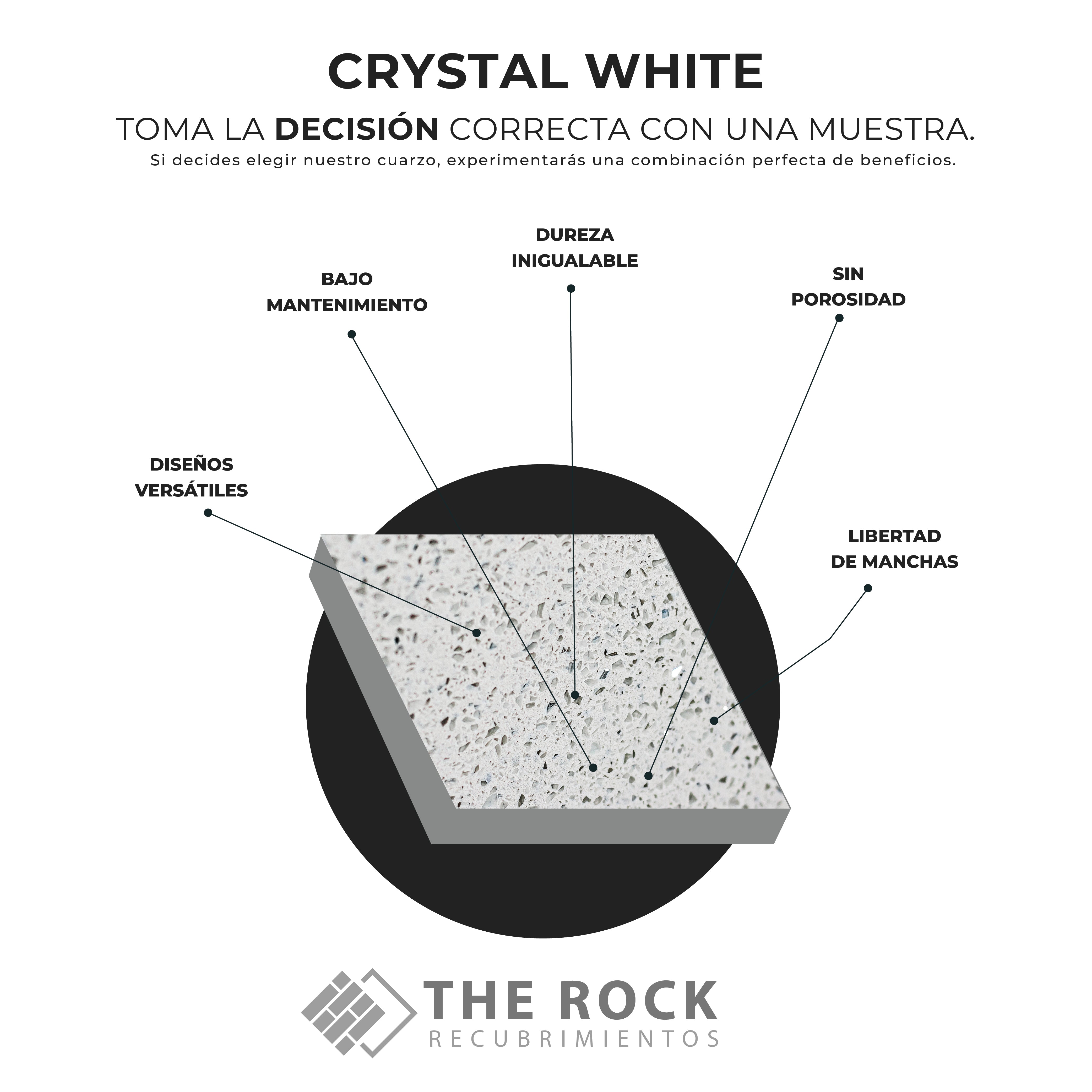 CRYSTAL WHITE | CUARZO PARA CUBIERTAS Y REVESTIMIENTO DE PARED