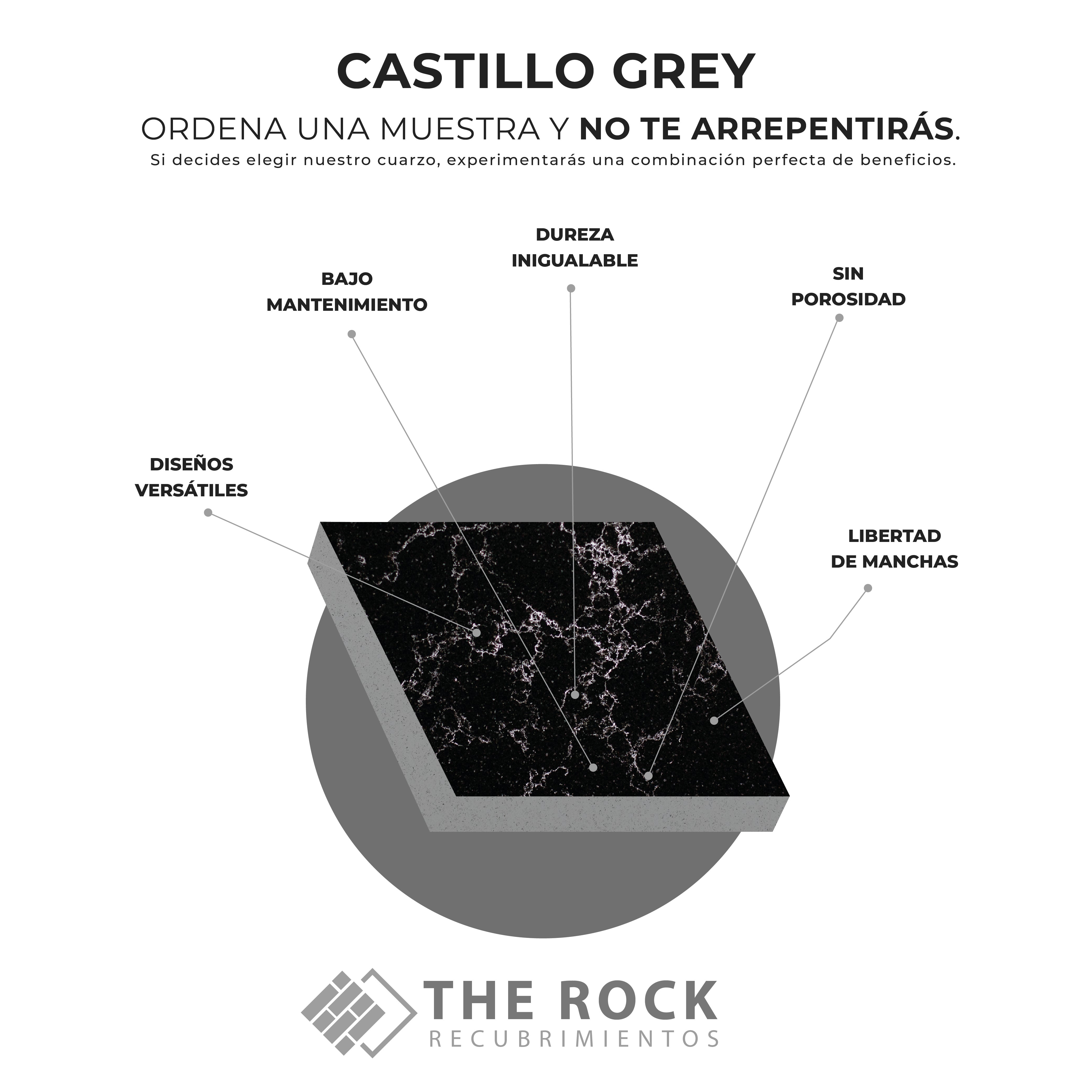 CASTILLO GREY | PLACA DE CUARZO PARA REVESTIMIENTO INTERIOR